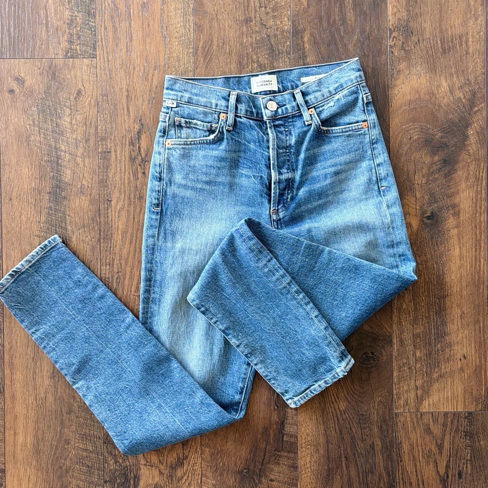 Citizens of Humanity Olivia Ankle Slim Jeans‎ High-Rise Blue Size 24 - Picture 6 of 9